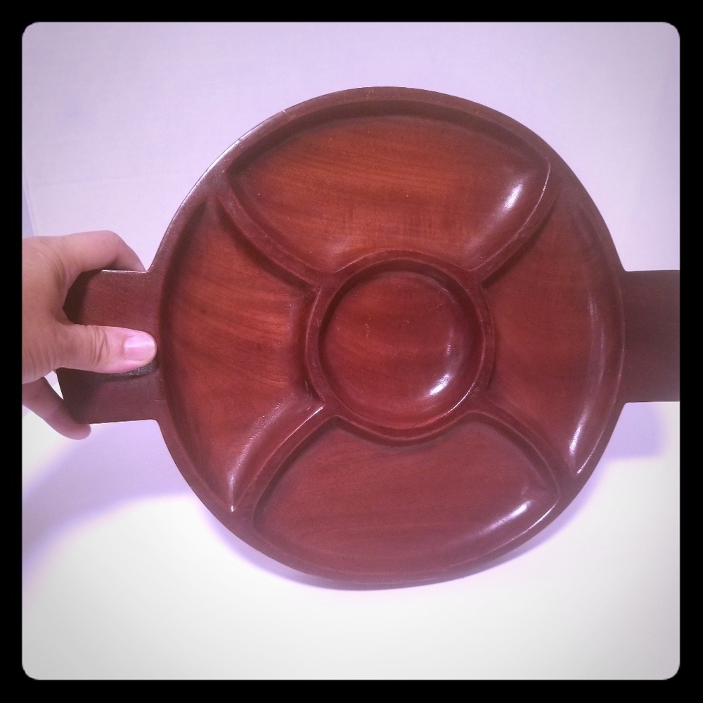 Appetizer Dark Wood Tray